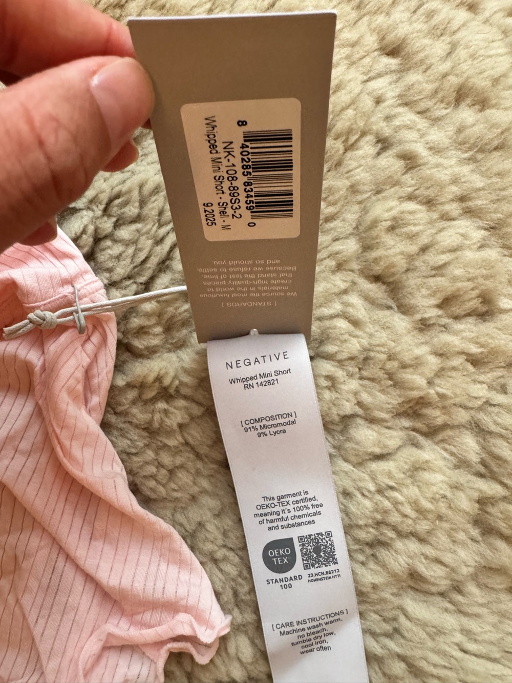 NWT Negative Underwear Whipped Mini Short - Picture 5 of 8